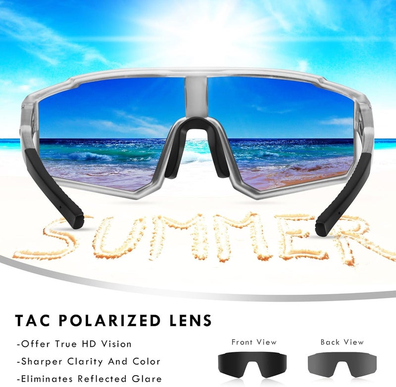 Derowern Youth Baseball Sunglasses, Kids Polarized Sports Sunglasses,UV400 Protection Glasses for Boys Girls Softball Cycling - Image 5